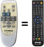 Replacement remote control Telefunken TSP-610 REMOTE