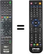 Replacement remote control Sony RDR-DC105