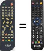 Replacement remote control Akai AKDVB13