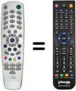 Replacement remote control United DVBT8092