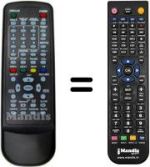 Replacement remote control AUDIOLA DVX 2264D USB REC