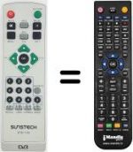 Replacement remote control Sunstech DTB-1100