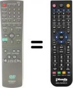Replacement remote control Hitachi DV-P315E