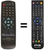 Replacement remote control Hitachi DV-P505E