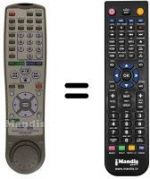 Replacement remote control Hitachi DV-W1