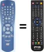 Replacement remote control Hitachi DV-P305E