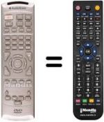 Replacement remote control Audiosonic DVD2009