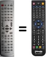 Replacement remote control TVD1401