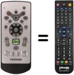 Replacement remote control Toshiba MEDIACENTERSLIM
