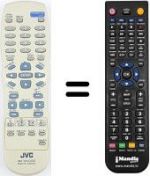 Replacement remote control JVC XV33