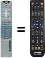 Replacement remote control Toshiba SD-2109