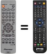 Replacement remote control Pioneer DVD3505