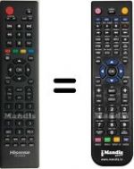 Replacement remote control Hisense HVS57473