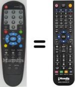 Replacement remote control HVS53598
