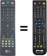 Replacement remote control LG HVS568786