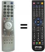 Replacement remote control JVC HVS54561