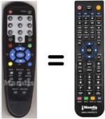 Replacement remote control HVS53393