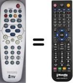 Replacement remote control Philips HVS54807