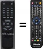 Replacement remote control HVS53328