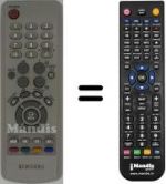 Replacement remote control Samsung WHV14487