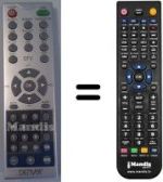 Replacement remote control Denver WHV126685