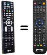 Replacement remote control LG WHV12456