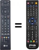 Replacement remote control LG WHV15946