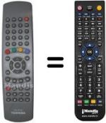 Replacement remote control Toshiba SEC0844