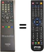 Replacement remote control Toshiba SEC14266