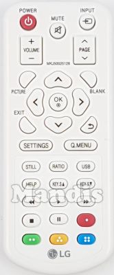 Original remote control LG MKJ50025128 Original remote control LG MKJ50025128