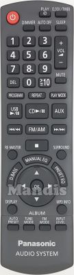 Original remote control PANASONIC Audio System (N2QAYB000500)