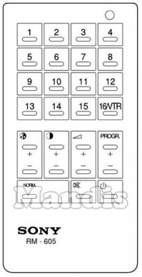 Original remote control SONY RM 605 (A1009022A) Original remote control SONY RM 605 (A1009022A)