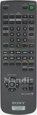 Original remote control SONY RM-SV4800 Original remote control SONY RM-SV4800
