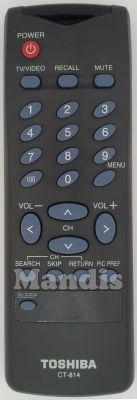 Original remote control TOSHIBA CT-814 Original remote control TOSHIBA CT-814