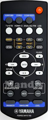 Original remote control YAMAHA FSR50 (WY577800)