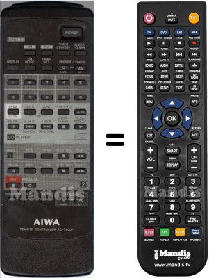 Replacement remote control Aiwa RC-T800F