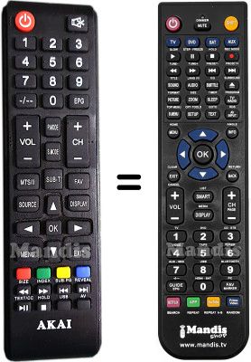 Replacement remote control Akai007