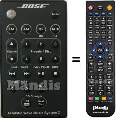 Replacement remote control Acoustic Wave Music System II