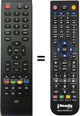 Replacement remote control REMCON1862