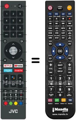 Replacement remote control JVC RMC3407