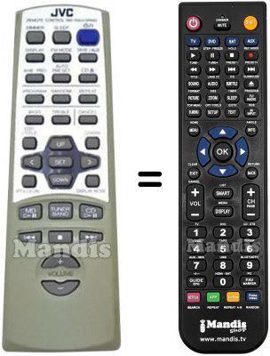 Replacement remote control JVC RMRXUV9RMD