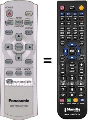 Replacement remote control Panasonic N2QAEA000025