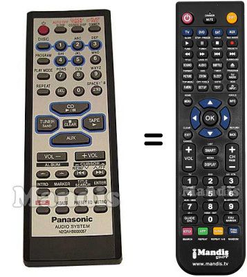 Replacement remote control Panasonic N2QAHB000057