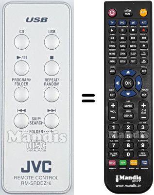 Replacement remote control JVC RM-SRDEZ16