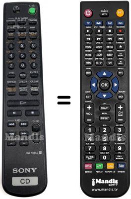 Replacement remote control Sony RM-DX455 Replacement remote control Sony RM-DX455
