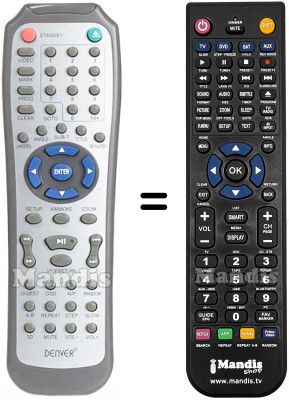 Replacement remote control Denver DVD706K