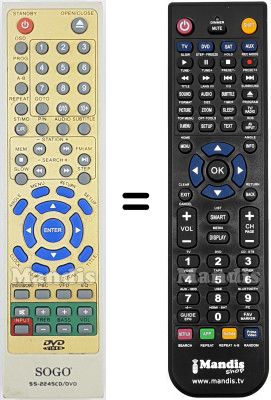 Replacement remote control SS-2245CD-DVD