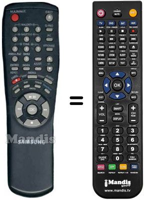 Replacement remote control 0001 B