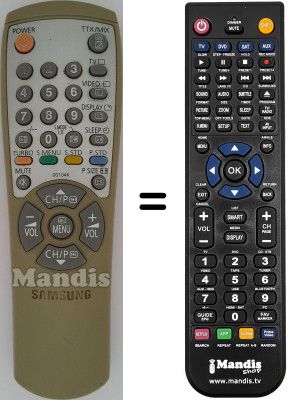 Replacement remote control 00104 K