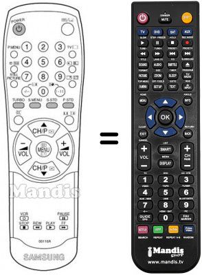 Replacement remote control 00116 A